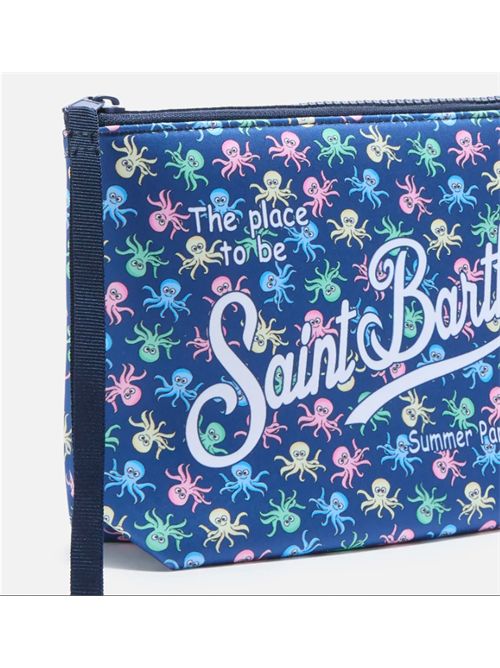 Pochette Aline in scuba blu con stampa polipetti MC2 SAINT BARTH | ALIN001/00117L